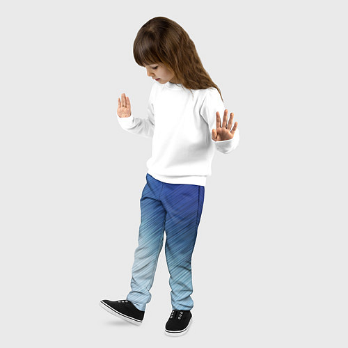 Детские брюки Текстура Оттенки льда / 3D-принт – фото 3