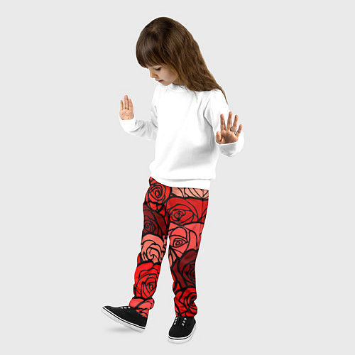 Детские брюки Розочки / 3D-принт – фото 3