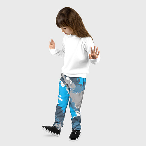 Детские брюки Камуфляж ледяной / 3D-принт – фото 3