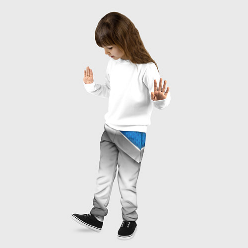 Детские брюки 3D СЕРЕБРО BLUE LINES / 3D-принт – фото 3