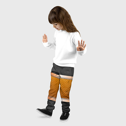 Детские брюки 3d gold black / 3D-принт – фото 3