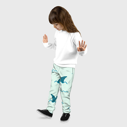 Детские брюки Плавники акул / 3D-принт – фото 3