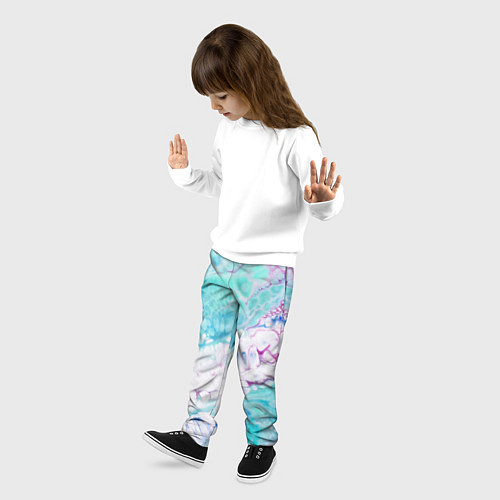 Детские брюки Цветная морская пена / 3D-принт – фото 3