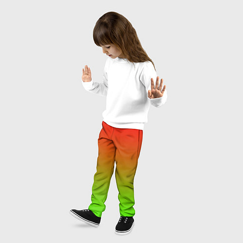 Детские брюки Градиент Яблоко / 3D-принт – фото 3