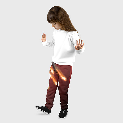 Детские брюки Падение комет / 3D-принт – фото 3