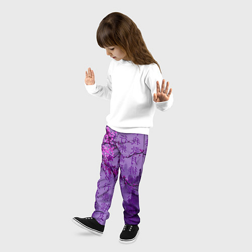 Детские брюки Фиолетовый китай / 3D-принт – фото 3