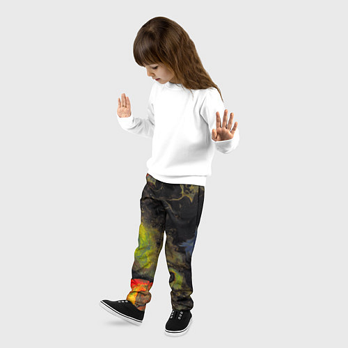 Детские брюки Галактический лавовый окрас / 3D-принт – фото 3