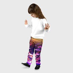Брюки детские Закат Облака, цвет: 3D-принт — фото 2