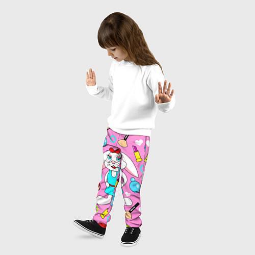 Детские брюки Кролик и косметика / 3D-принт – фото 3