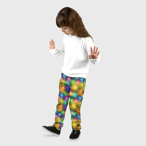 Детские брюки Праздничный Салют / 3D-принт – фото 3