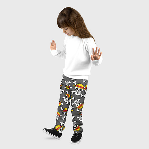 Детские брюки Ван-Пис, Мугивара узор / 3D-принт – фото 3