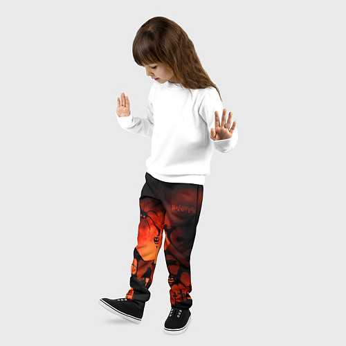 Детские брюки Красная луна на Хэллоуин / 3D-принт – фото 3