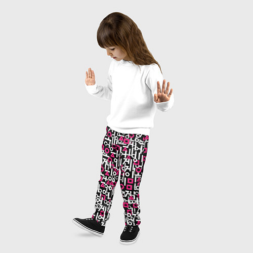Детские брюки Узор из Игры в кальмара / 3D-принт – фото 3