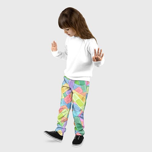 Детские брюки Цветные пластыри / 3D-принт – фото 3