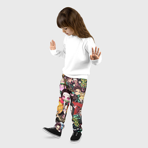 Детские брюки КЛИНОК РАССЕКАЮЩИЙ СТИКЕРБОМБИНГ / 3D-принт – фото 3
