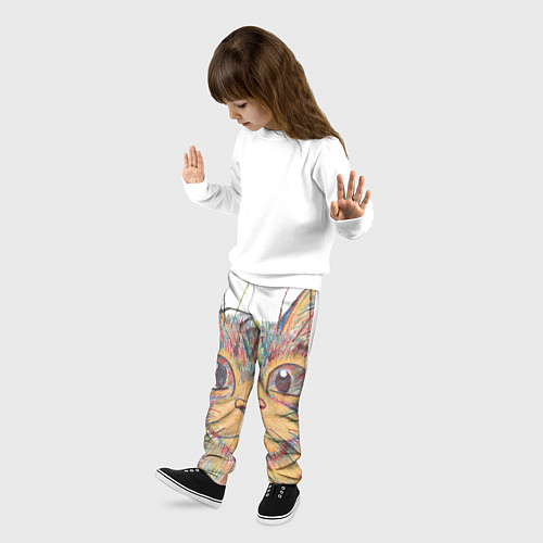 Детские брюки A 018 Цветной кот / 3D-принт – фото 3