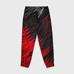 Брюки детские ЧЁРНО КРАСНЫЕ КРАСКИ RED BLACK STRIPES, цвет: 3D-принт