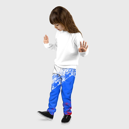 Детские брюки Флаг РФ триколор / 3D-принт – фото 3