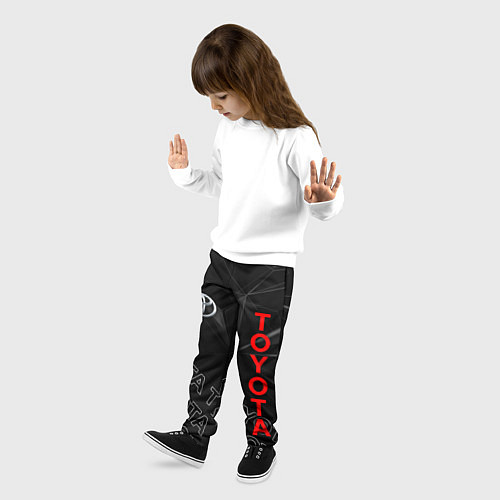 Детские брюки TOYOTA SPORT ГЕОМЕТРИЯ / 3D-принт – фото 3