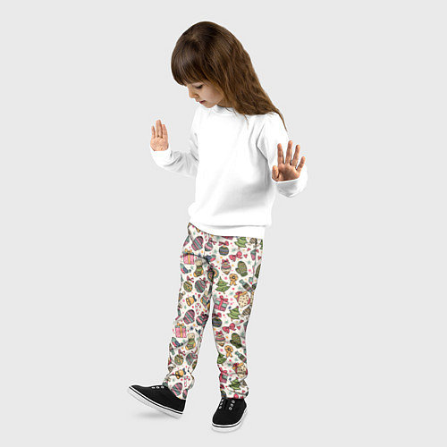 Детские брюки Christmas Background / 3D-принт – фото 3