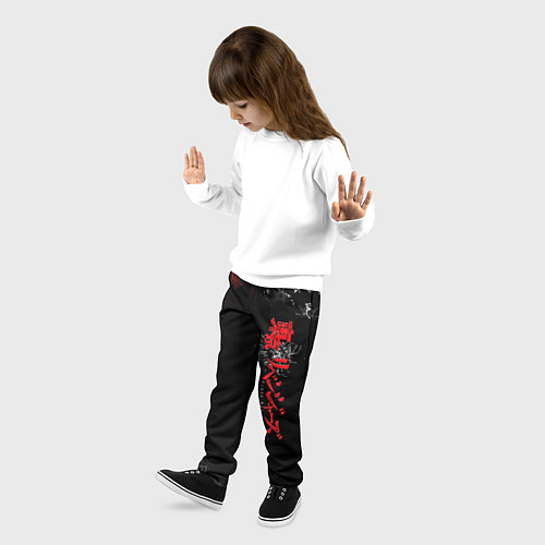 Детские брюки TOKYO REVENGERS RED STYLE TEAM / 3D-принт – фото 3