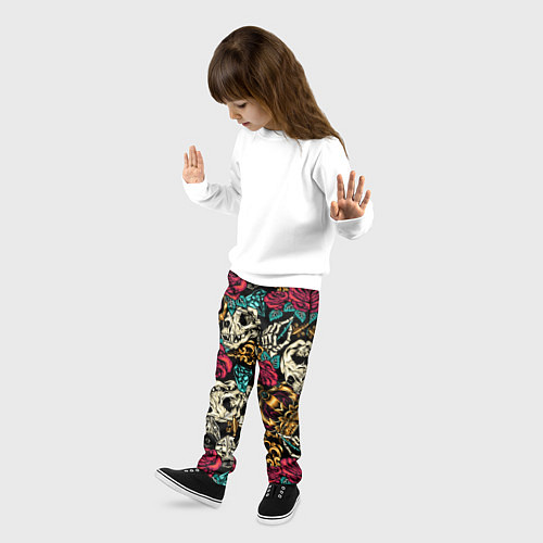 Детские брюки Узор для хипстера / 3D-принт – фото 3