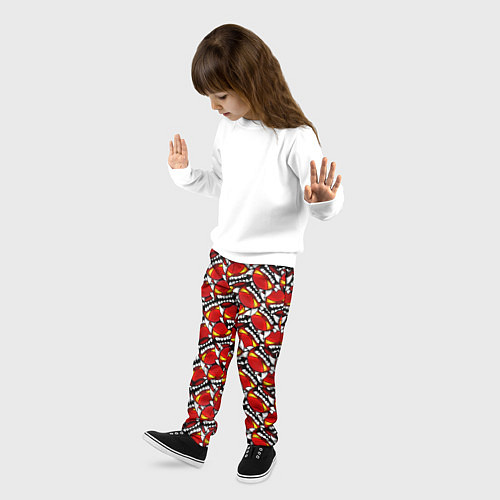 Детские брюки GEOMETRY DASH МНОГО ДЕМОНОВ / 3D-принт – фото 3