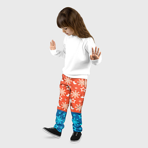 Детские брюки Новогодний узор / 3D-принт – фото 3