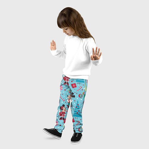 Детские брюки Mickey and Minnie pattern / 3D-принт – фото 3