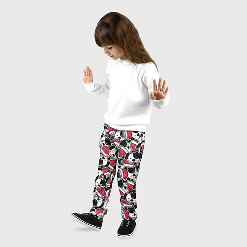 Детские брюки Щенки и красные колпаки / 3D-принт – фото 3