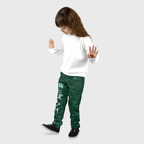 Детские брюки SQUID GAME - 456Й - Брызги / 3D-принт – фото 3