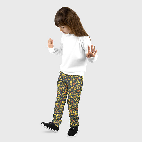 Детские брюки Серп и Молот - Коммунизм / 3D-принт – фото 3