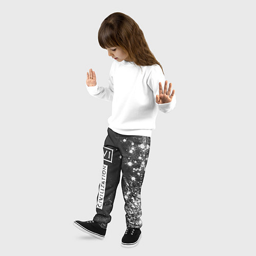Детские брюки ЦИВИЛИЗАЦИЯ 6 - Краски Вертикально / 3D-принт – фото 3