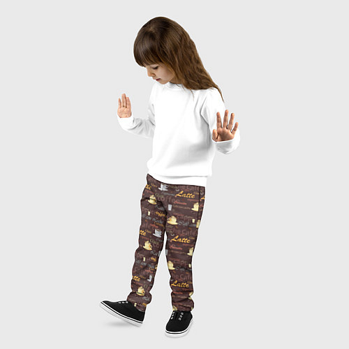Детские брюки Разные Кофейные Напитки / 3D-принт – фото 3