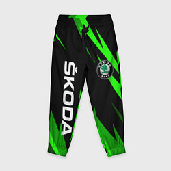 Брюки детские SKODA Логотип Узор, цвет: 3D-принт