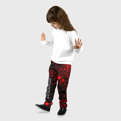 Детские брюки CIVILIZATION VI Арт По вертикали / 3D-принт – фото 3