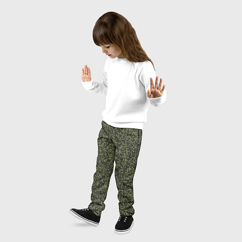 Детские брюки Цифра Флора пиксельный камуфляж / 3D-принт – фото 3