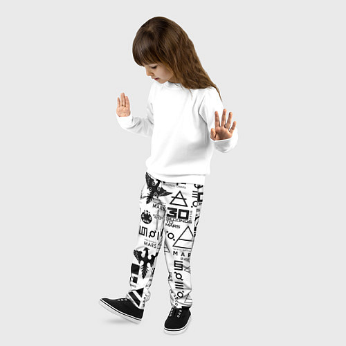 Детские брюки 30 Seconds to Mars паттерн / 3D-принт – фото 3