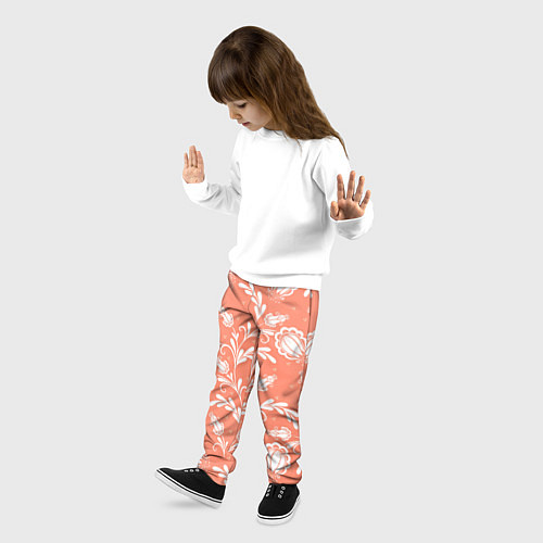 Детские брюки Красочный ЦвеТочный Узор / 3D-принт – фото 3