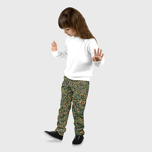 Детские брюки Цифровой Пиксельный Камуфляж / 3D-принт – фото 3