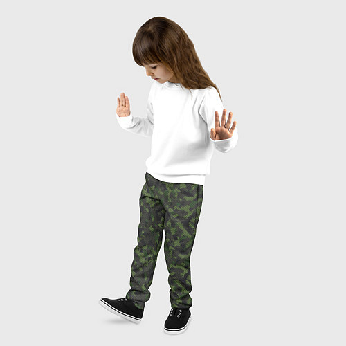 Детские брюки Камуфляж с холстовой сеткой / 3D-принт – фото 3