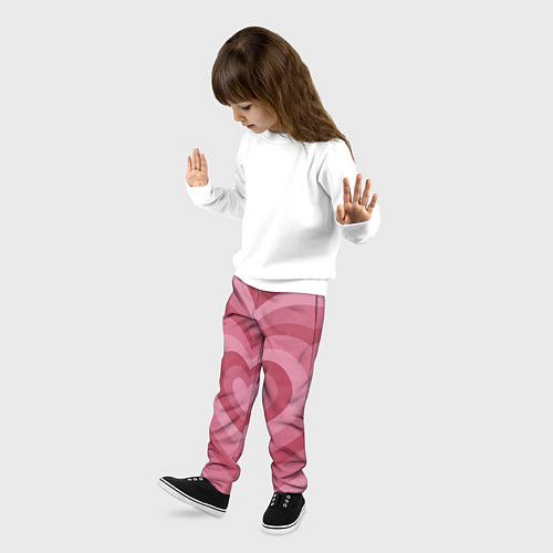 Детские брюки Сердца LOVE / 3D-принт – фото 3