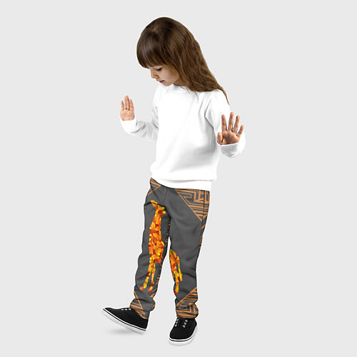 Детские брюки Жираф из листьев / 3D-принт – фото 3