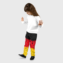 Брюки детские Флаг Германии потёки, цвет: 3D-принт — фото 2