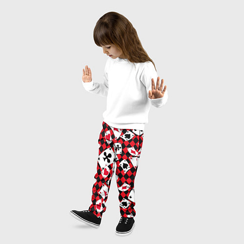 Детские брюки Карты масти / 3D-принт – фото 3