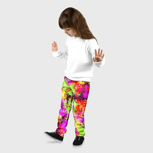 Детские брюки Пиксельный камуфляж Диско / 3D-принт – фото 3
