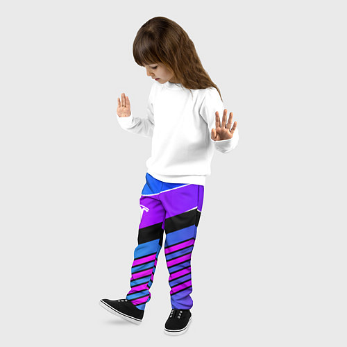 Детские брюки TESLA - NEON STYLE ТЕСЛА НЕОН / 3D-принт – фото 3