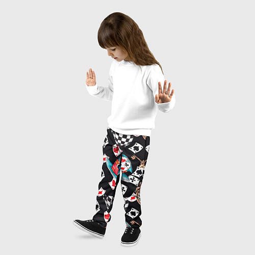 Детские брюки Алиса в стране чудес - карты / 3D-принт – фото 3