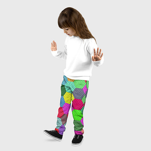 Детские брюки Геометрический узор Pattern / 3D-принт – фото 3