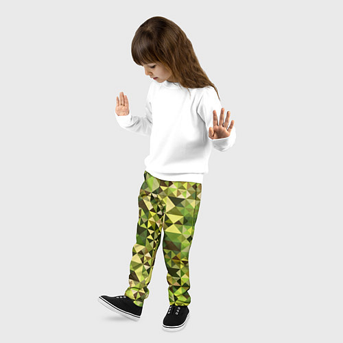 Детские брюки Камуфляж Призма - лес / 3D-принт – фото 3